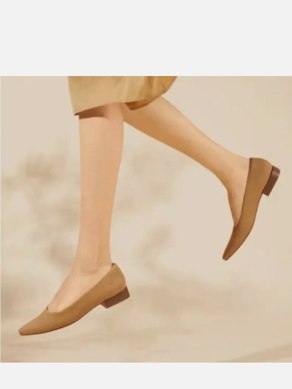 VIVAIA Minnie Pro Small Square Toe Heels Flats Women's size 37 US size 6 - Picture 2 of 11
